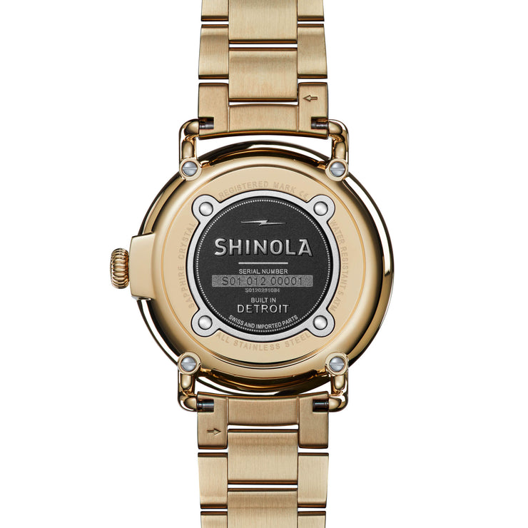 Shinola Runwell Sub Second 41mm Gold SS Teal