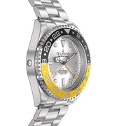 Oceaneva GMT Deep Marine Explorer 1250M Pro Diver Automatic Silver Yellow