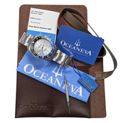 Oceaneva GMT Deep Marine Explorer 1250M Pro Diver Automatic Blue Silver