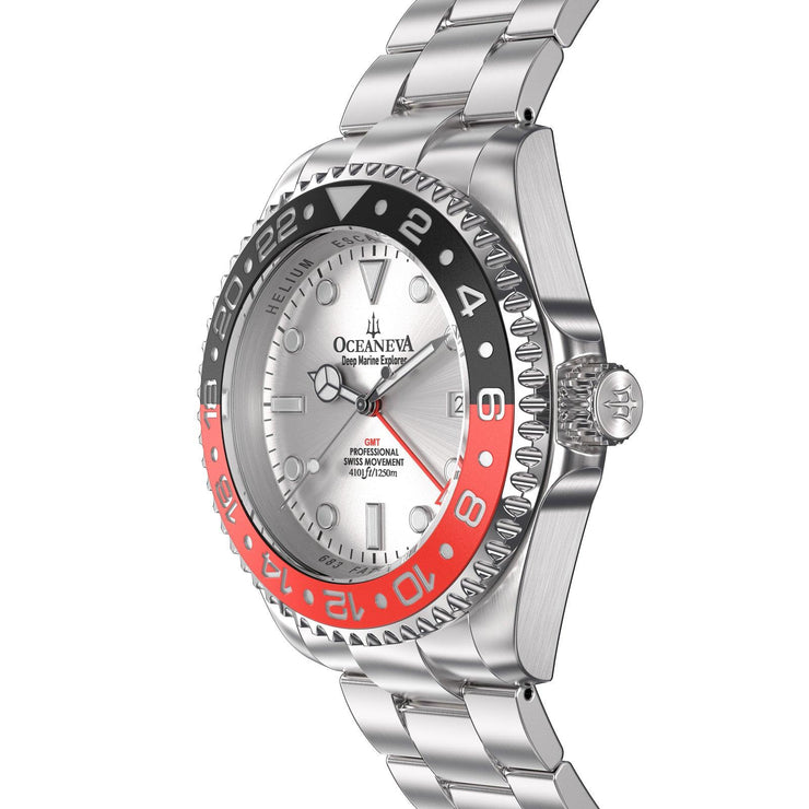 Oceaneva GMT Deep Marine Explorer 1250M Pro Diver Automatic Red Black