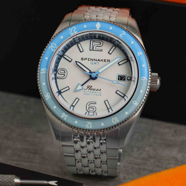 Spinnaker Fleuss GMT Automatic Moon White