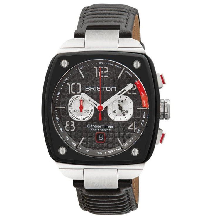 Briston Streamliner Gentleman Driver Chrono Black Acetate Black Leather