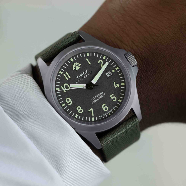Timex Expedition North 41mm Titanium Automatic rPET Green