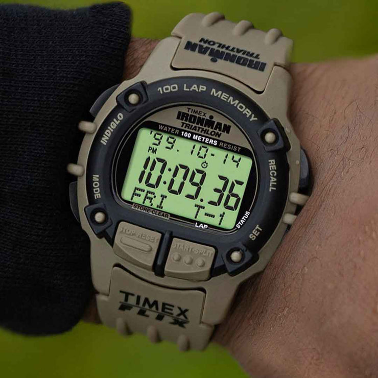 Timex Ironman Flix 100 Lap Digital 42mm Green