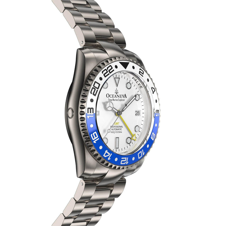 Oceaneva GMT Titanium Deep Marine Explorer 1250M Automatic White Blue