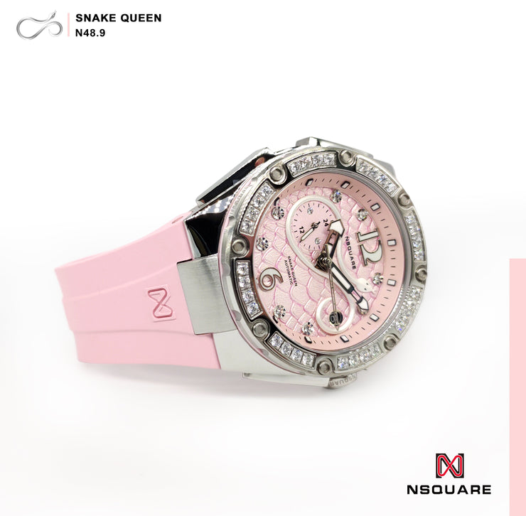 NSQUARE SnakeQueen Automatic 39mm N48.9 Pure Pink