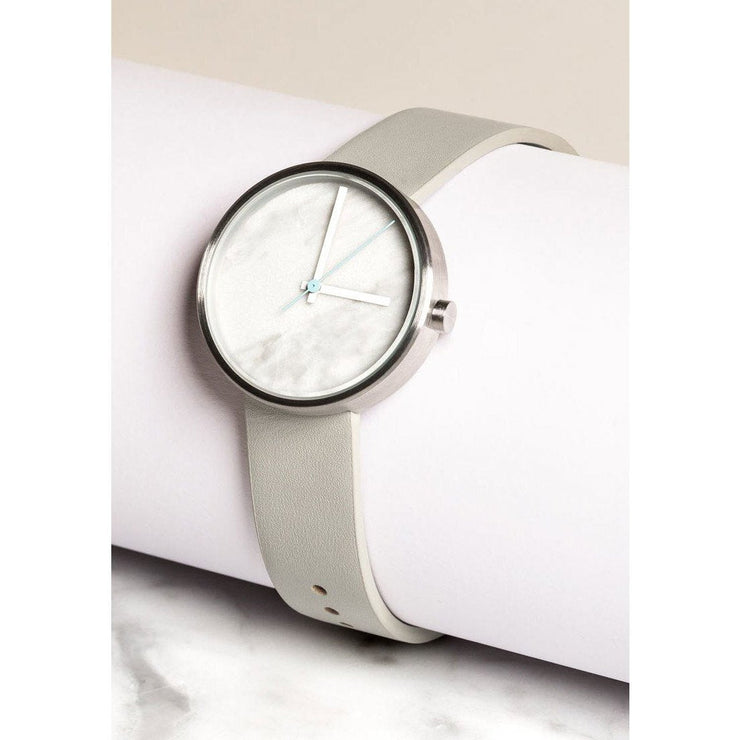 AARK Collective Marble Carrara White Italian Leather - Watches.com - MARBLE - CARRARA