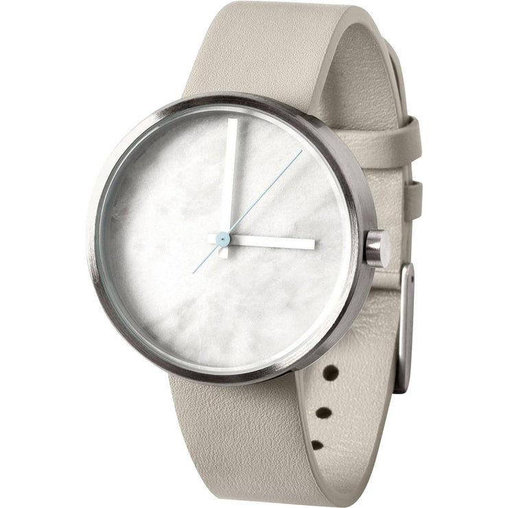 AARK Collective Marble Carrara White Italian Leather - Watches.com - MARBLE - CARRARA