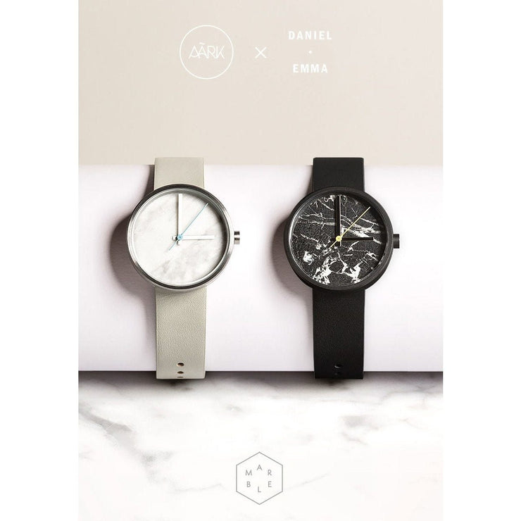 AARK Collective Marble Carrara White Italian Leather - Watches.com - MARBLE - CARRARA