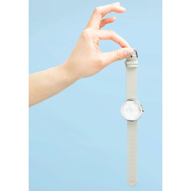 AARK Collective Marble Carrara White Italian Leather - Watches.com - MARBLE - CARRARA