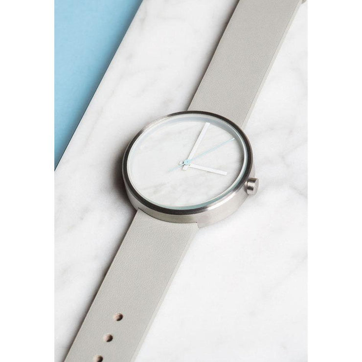 AARK Collective Marble Carrara White Italian Leather - Watches.com - MARBLE - CARRARA