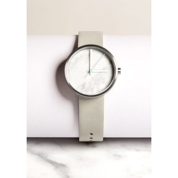 AARK Collective Marble Carrara White Italian Leather - Watches.com - MARBLE - CARRARA