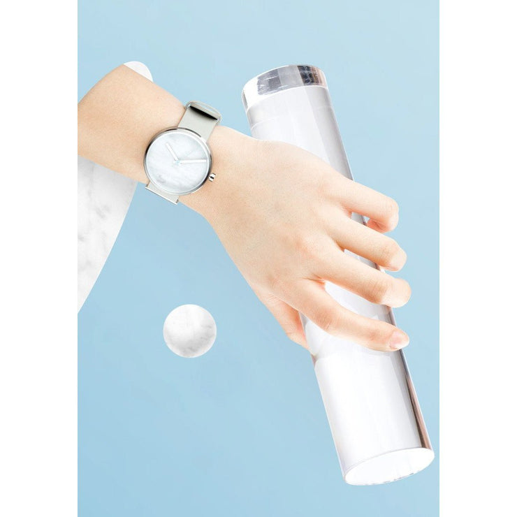 AARK Collective Marble Carrara White Italian Leather - Watches.com - MARBLE - CARRARA