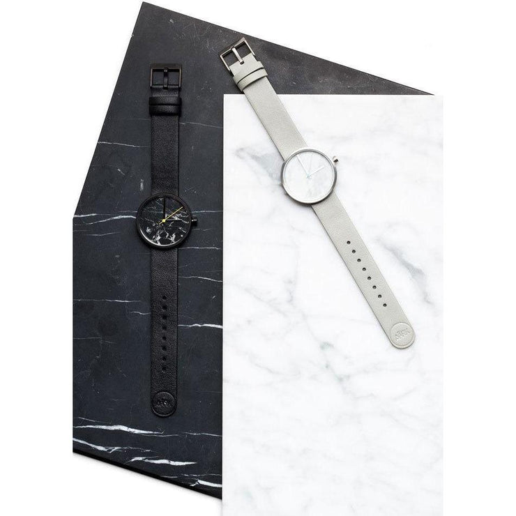 AARK Collective Marble Carrara White Italian Leather - Watches.com - MARBLE - CARRARA