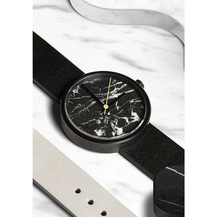 AARK Collective Marble Nero Black Italian Leather angled shot picture