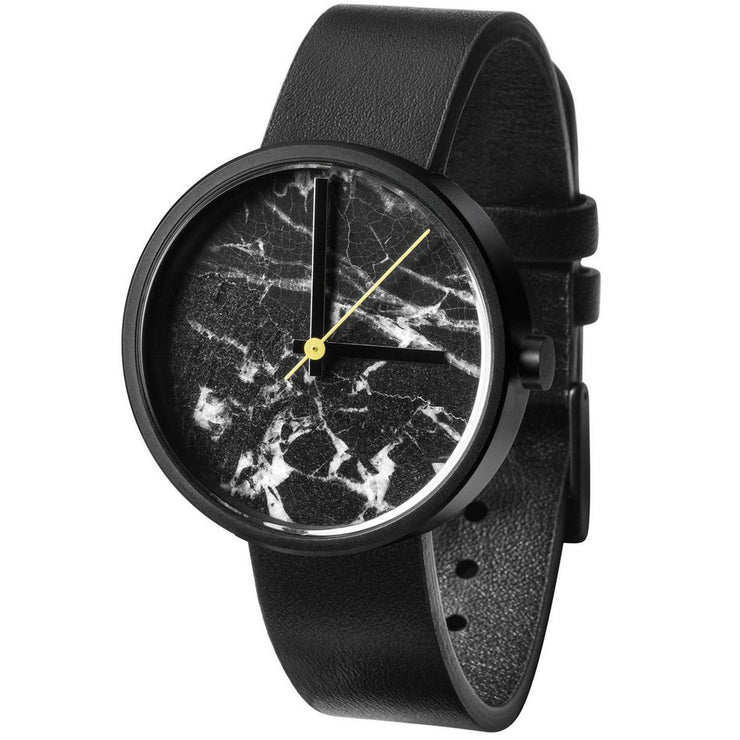 AARK Collective Marble Nero Black Italian Leather - Watches.com - MARBLE - NERO