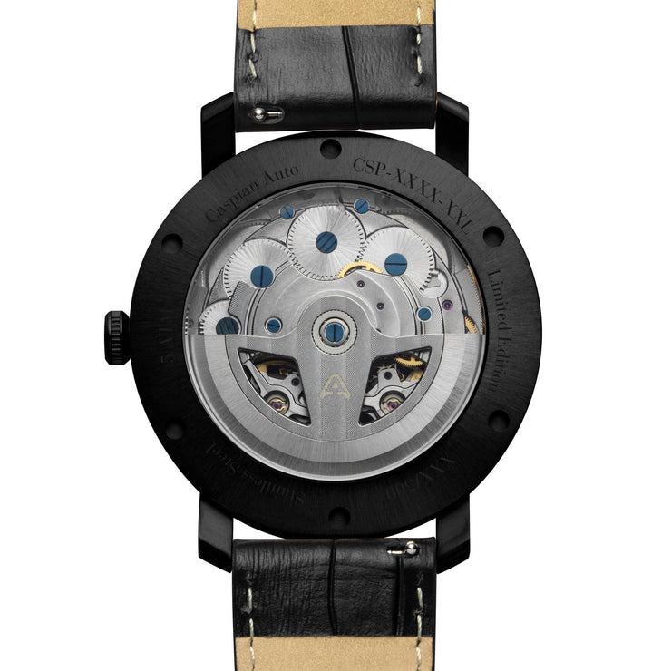 Archetype Caspian Automatic All Black Gold - Watches.com - CSP - 3335 - 03L