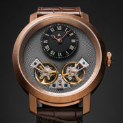 Archetype Caspian Automatic Rose Gold Black Brown - Watches.com - CSP - 4423 - 13L