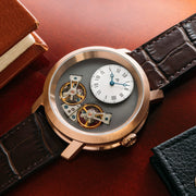 Archetype Caspian Automatic Rose Gold Silver Brown - Watches.com - CSP - 4421 - 13L