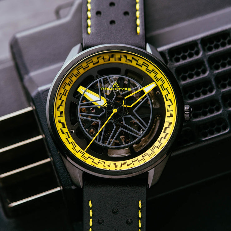 Archetype Challenger Automatic Bumble Bee - Watches.com - CLG - 3393 - 03L