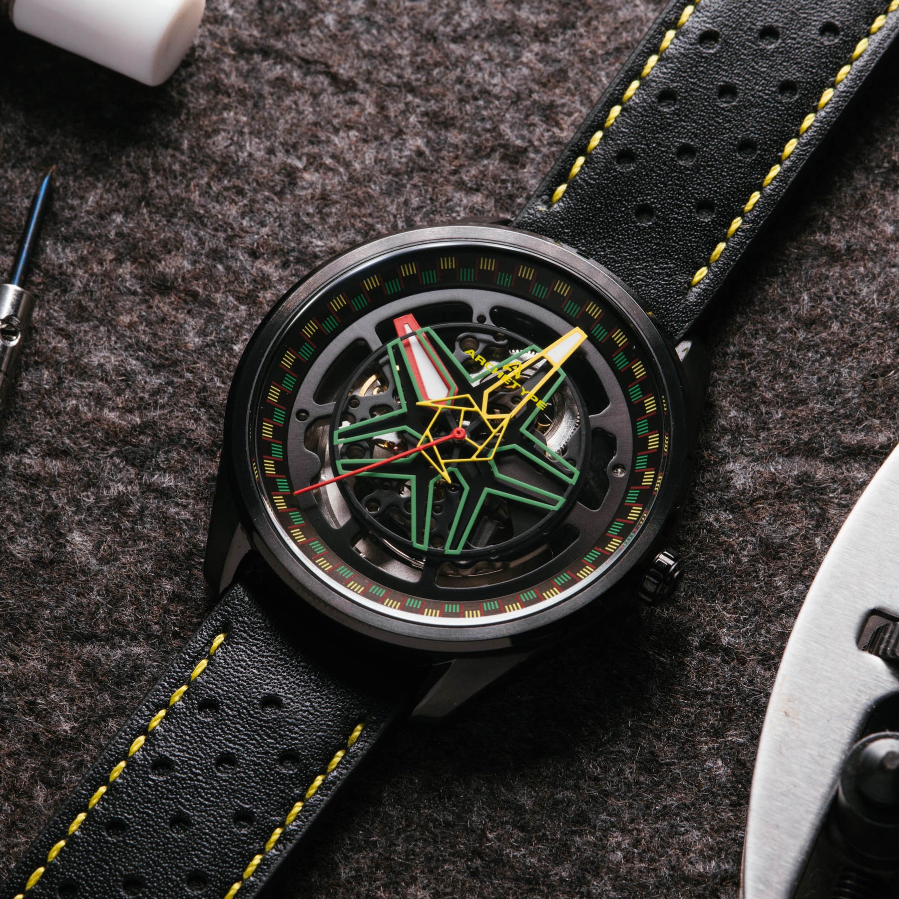 Archetype Challenger Automatic Rasta - Watches.com - CLG - 3389 - 03L