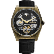 Archetype Rogue Automatic Antique Brass Black - Watches.com - ROG - 9933 - 03L