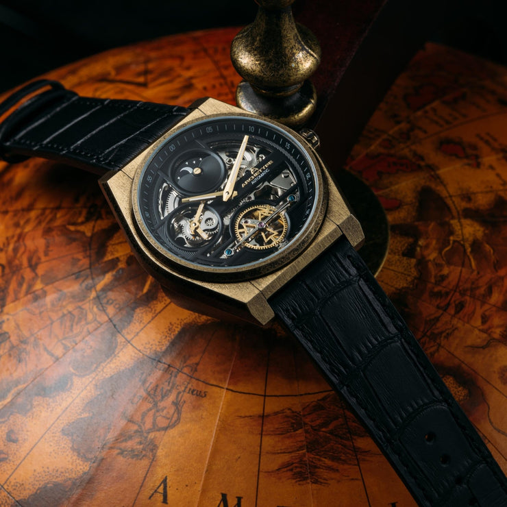 Archetype Rogue Automatic Antique Brass Black - Watches.com - ROG - 9933 - 03L