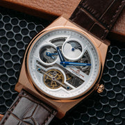 Archetype Rogue Automatic Rose Gold Brown White - Watches.com - ROG - 4400 - 13L