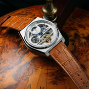 Archetype Rogue Automatic Silver Tan White - Watches.com - ROG - 1100 - 12L