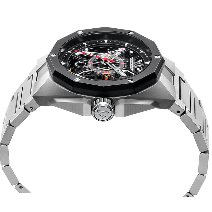 Astronic Apache Skeleton Automatic Black SS - Watches.com - AVE - 64B - BK