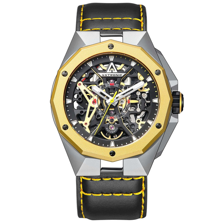 Astronic Apache Skeleton Automatic Yellow - Watches.com - AVE - 64S - YE