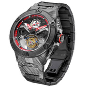 Astronic Nighthawk Tourbillon Black Wave SS - Watches.com - STL - 117B - WV