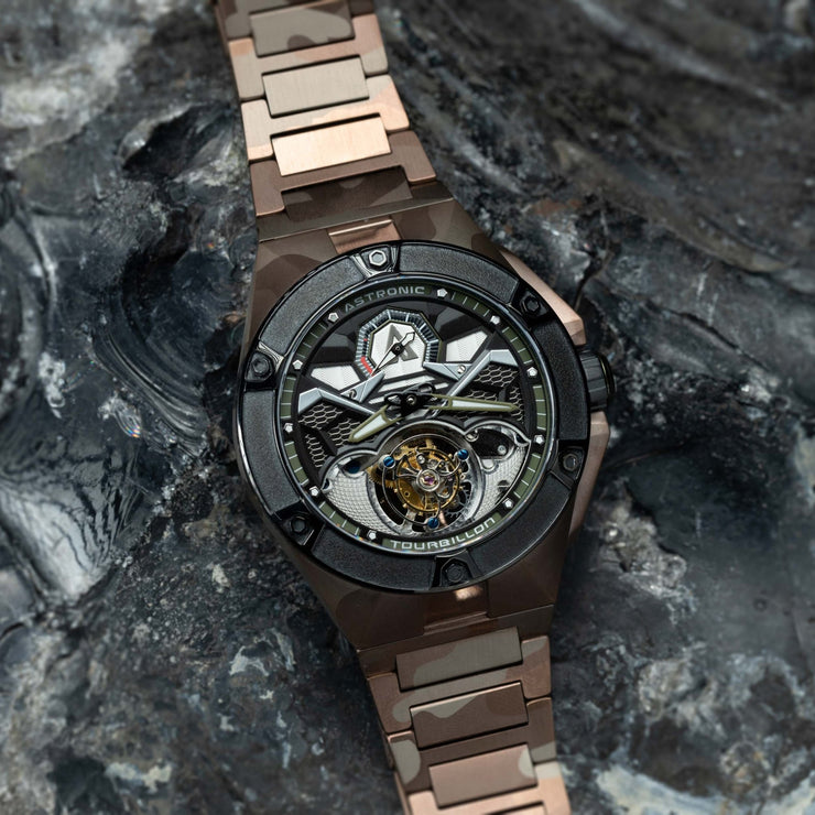 Astronic Nighthawk Tourbillon Camouflage SS - Watches.com - STL - 117B - CM