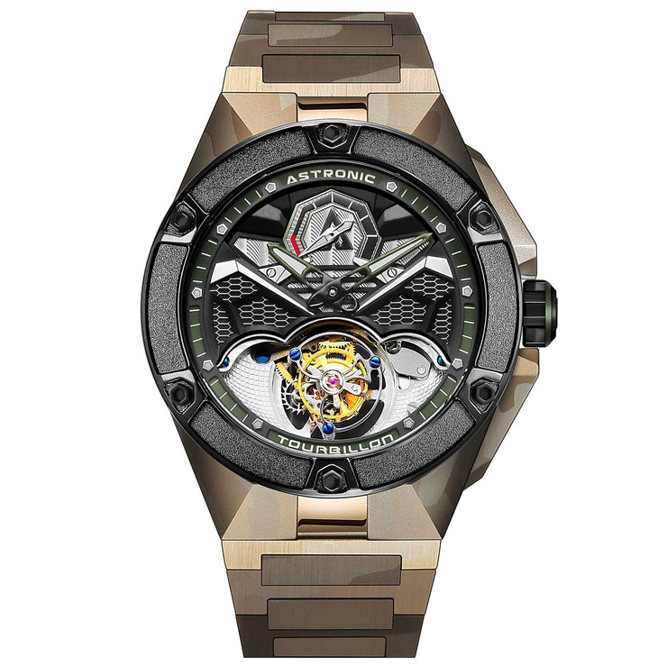 Astronic Nighthawk Tourbillon Camouflage SS - Watches.com - STL - 117B - CM