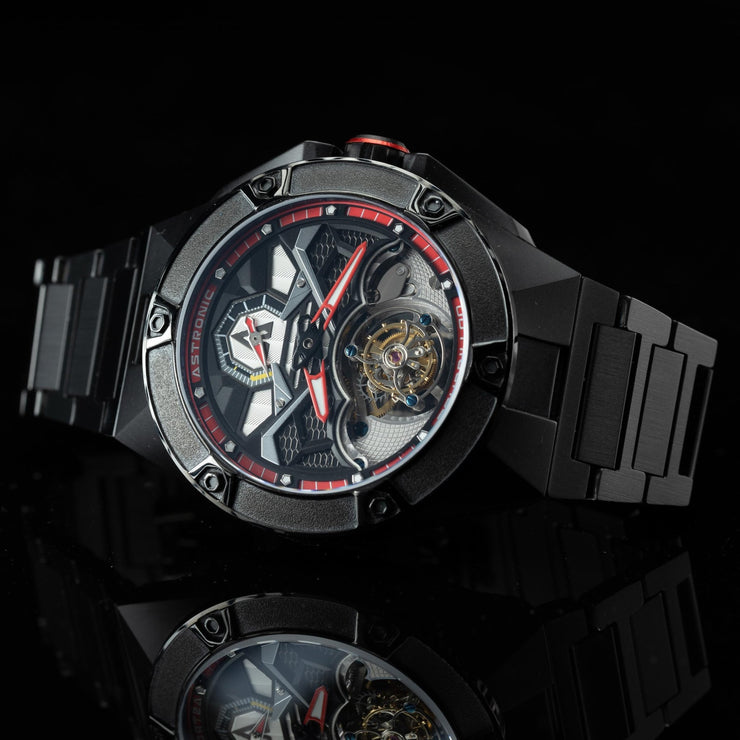 Astronic Nighthawk Tourbillon Red SS - Watches.com - STL - 117B - RE