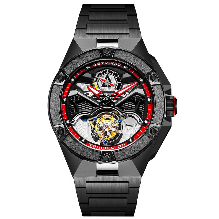 Astronic Nighthawk Tourbillon Red SS - Watches.com - STL - 117B - RE