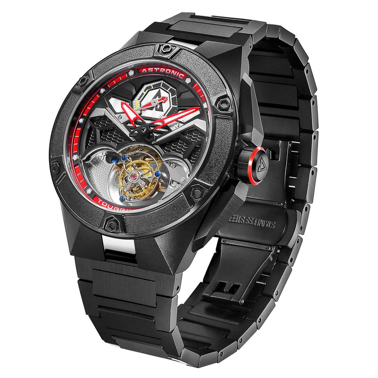 Astronic Nighthawk Tourbillon Red SS - Watches.com - STL - 117B - RE