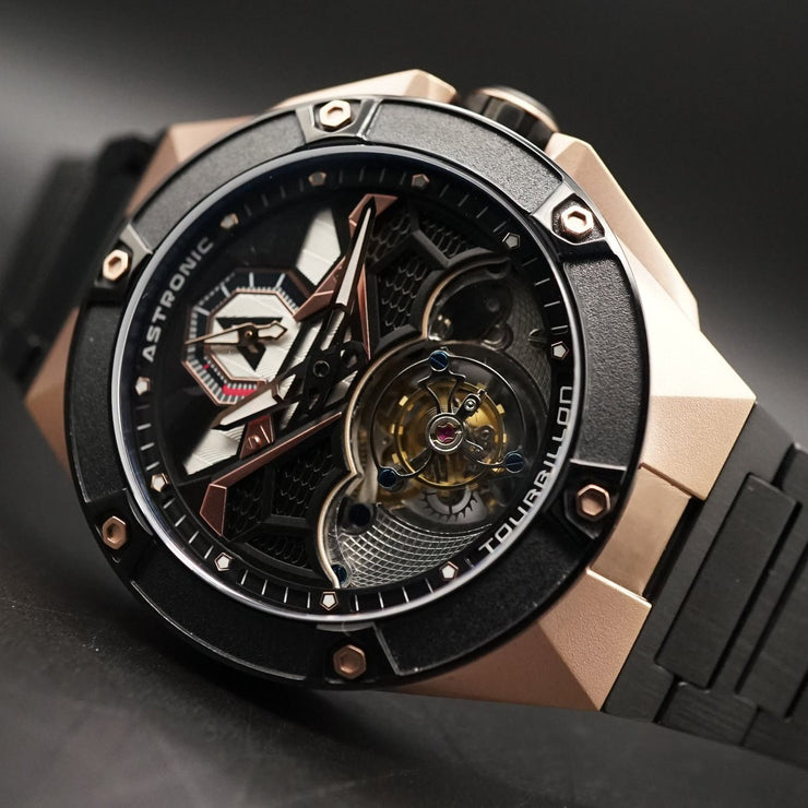 Astronic Nighthawk Tourbillon Rose Gold SS - Watches.com - STL - 117B - RG