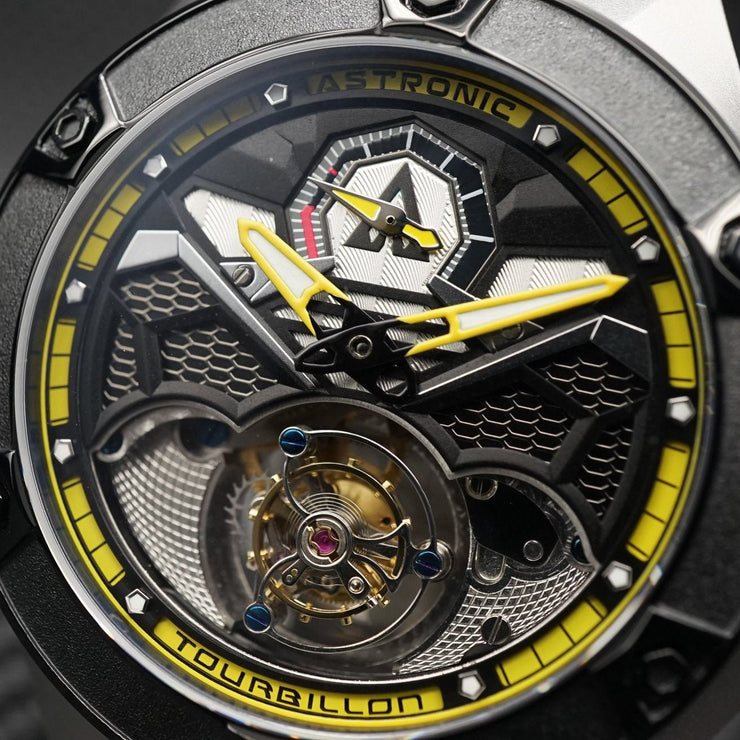 Astronic Nighthawk Touribillon Yellow SS - Watches.com - STL - 117B - YE