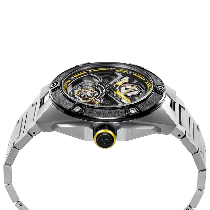 Astronic Nighthawk Touribillon Yellow SS - Watches.com - STL - 117B - YE