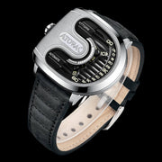 Atowak Ettore Drift 4 - Arm Automatic Wandering Hour Silver Black - Watches.com - ET12 - S1933