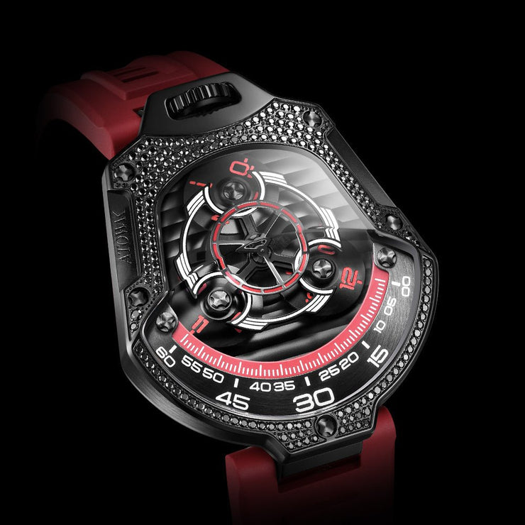 Atowak Spaceship Diamond Red Limited Edition - Watches.com - S1 - 333BS14