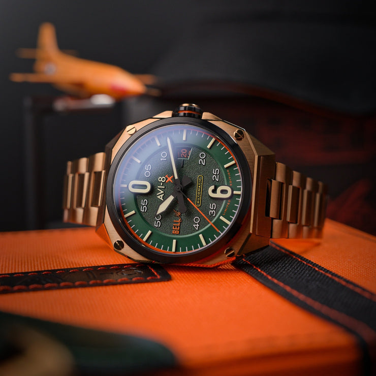 AVI - 8 Bell X - 1 Glamorous Glennis Automatic Limited Edition Mojave Green - Watches.com - AV - 4106 - 44