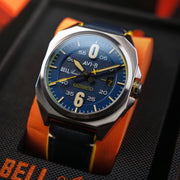 AVI - 8 Bell X - 1 Machbuster Automatic Catalina Blue - Watches.com - AV - 4115 - 03