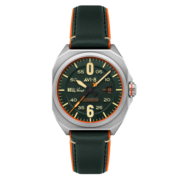 AVI - 8 Bell X - 1 Machbuster Automatic Cavalier Green - Watches.com - AV - 4115 - 05