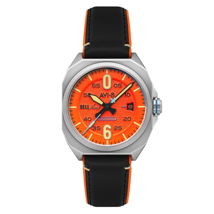 AVI - 8 Bell X - 1 Machbuster Automatic Retro Orange - Watches.com - AV - 4115 - 02