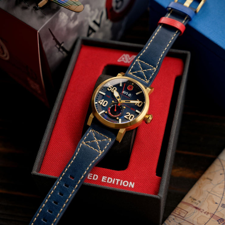 AVI - 8 Dambuster 80Th Anniversary Royal British Legion Meca - Quartz Limited Edition Midnight Blue - Watches.com - AV - 4108 - RBL - 03