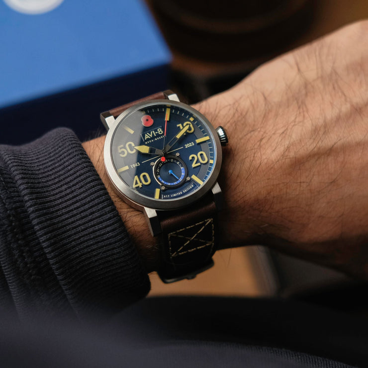 AVI - 8 Dambuster 80Th Anniversary Royal British Legion Meca - Quartz Limited Edition Navy Blue - Watches.com - AV - 4108 - RBL - 02