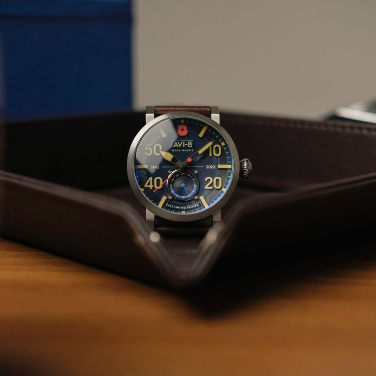 AVI - 8 Dambuster 80Th Anniversary Royal British Legion Meca - Quartz Limited Edition Navy Blue - Watches.com - AV - 4108 - RBL - 02