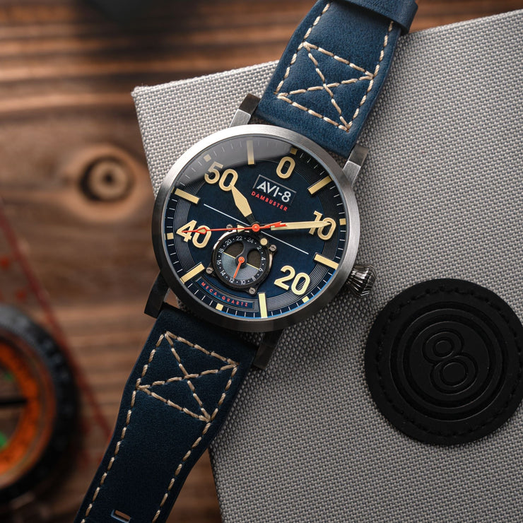 AVI - 8 Dambuster Chadwick Meca - Quartz Cobalt Blue - Watches.com - AV - 4113 - 01